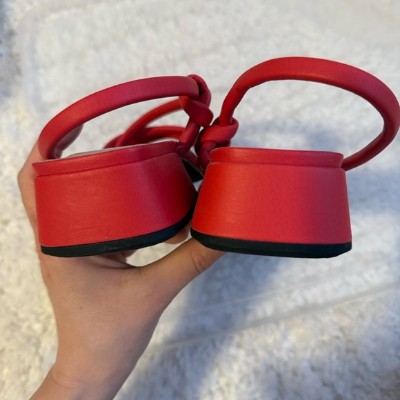 Ecco Women's Vibrant Red Heeled Sandals - Picture 4 of 4